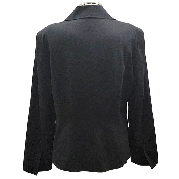 Lafayette 148 New York Stretch Virgin Wool 3-button Blazer Black Women's SZ 12 - Picture 6 of 8